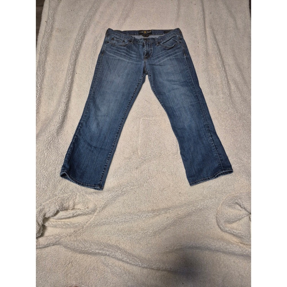 Lucky Brand Sweet N Crop Blue Jeans Womens Size 6 28 Medium Wash